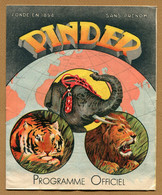 CIRQUE  " PINDER "  : PROGRAMME 1947 - Programme