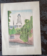 Tekening Lier Lierre Sint-Gummaruskerk église Sainte-Gommaire - Dessins