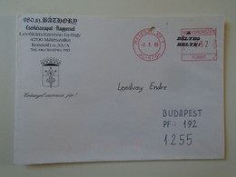 D193855  Hungary Cover -EMA Red Meter Freistempel 1999  Mátészalka Nagyecsed -Cserkész Scouts  Pfadfinder Scoutisme - Viñetas De Franqueo [ATM]