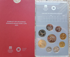 CROATIA  Official Mint Coin Set From 2022  Latin Text On Coins, PROOF NATIONAL BANK PP 1 2 5 10 20 Lipa 1 2 5 Kuna - Croatia