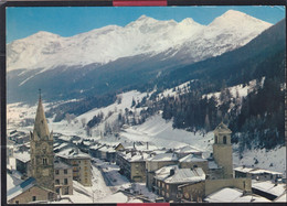 73 - Val Cenis - Lanslebourg - Vue D'ensemble, La Rue Principale Les 2 Clochers - Au Fond, Le Massif De Mt-cenis - Val Cenis