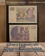 Sweden 5 Kronor UNC - Old Series - Svezia