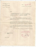 Autorisation De Résidence à COLOMB-BECHAR, Algérie,1961, Militaria, BASE TRANSIT N° 250, Frais Fr 1.85 E - Unclassified