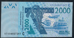 W.A.S. BURKINA FASO P316Cq 2000 FRANCS (20)17 Date = 2017  UNC. - Burkina Faso