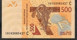 W.A.S. BURKINA FASO P319Ch 500 FRANCS (20)19 2019 UNC. - West African States