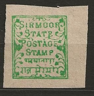 Timbre Sirmoor State 1879 1p - Sirmoor