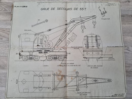 Plan N°3508, échelle 1/43 Grue De Secours De 55T, Dessiné Par J. Rietsch - Tools