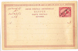 LA 187 - EGYPTE Entier Postal Carte Réponse Surchargée - 1915-1921 British Protectorate