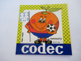 Autocollant Ancien / Alimentaire/ CODEC/Orange Avec Ballon De Foot/NARANJITO/ 1979                     ACOL215 - Stickers