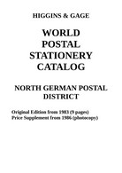 Higgins & Gage WORLD POSTAL STATIONERY CATALOG NORTH GERMAN POSTAL DISTRICT PDF-File - Allemagne