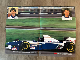 Poster / Affiche - Damon HILL - David COULTHARD - Williams-Renault WC 1994 - 55 X 40 Cm. - Automovilismo - F1