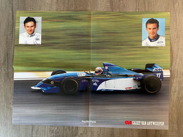 Poster / Affiche - Andrea MONTERMINI - Bertrand GACHOT - Pacific-Ford - 55 X 40 Cm. - Car Racing - F1