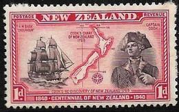 Nueva Zelanda - Centenario Soberanía Británica - Año1940 - Catalogo Yvert N.º 0244 - Usado - - Oblitérés