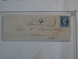 BN18 FRANCE BELLE LETTRE R 1866 LUNEZ?  A PREIGNAN+N° 22 + CACHET C  +AFFRANCH.INTERESSANT++ - 1862 Napoléon III