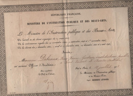 Debeaux Instituteur Saint Vincent De Barrès 1901 Leygues - Diplome Und Schulzeugnisse