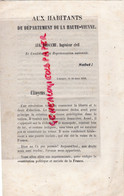 87-LIMOGES-AUX HABITANTS HAUTE VIENNE AUGUSTE BROCCHI INGENIEUR CIVIL-CANDIDAT REPRESENTATION NATIONALE-POLITIQUE-1848 - Historische Dokumente