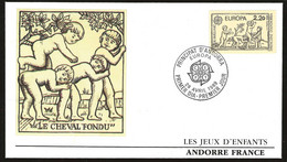 ENVELOPPE PREMIER JOUR FDC / LE CHEVAL FONDU / 1989 - Cartas & Documentos