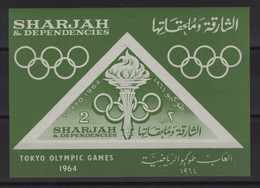 Sharjah - BF N°10 - Jeux Olympiques Tokyo 1964 - ** Neufs Sans Charniere - Cote 9€ - Sharjah