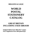 Higgins & Gage WORLD POSTAL STATIONERY CATALOG GREAT BRITAIN + USED ABROAD (PDF-File) - United Kingdom