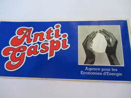 Autocollant Ancien / Energie/ ANTI-GASPI/Agence Pour Les économies D'énergie/ Vers 1980-1982       ACOL220 - Adesivi