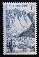 ANDORRE FR 1955 N°138* - 1f Bleu-gris- Les Escaldes - MH - Oblitérés