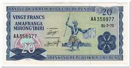 BURUNDI,20 FRANCS,1973,P.21a,VF-XF - Burundi