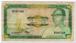 GAMBIA,10 DALASIS,1987-90,P.10b,F - Ghana