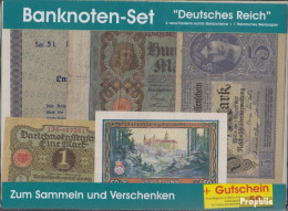 Deutsches Reich 4 Verschiedene Geldscheine + 1 Historisches Wertpapier - Andere & Zonder Classificatie