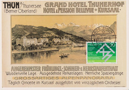 Thun Berner Oberland, Plakat Für Grand Hotel Thunerhof - Bellevue Und Kursaal 1905 (Hotel 9/82) Mi:CH 1226 / Zum:CH 663 - Hotels & Restaurants
