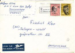 Turkey Cover Sent Air Mail To Germany 26-9-1969 - Cartas & Documentos