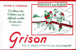 Buvard Grison, Produits D'entretien Pour Chaussures. Le Hockey Sur Glace. - Schuhe