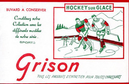 Buvard Grison, Produits D'entretien Pour Chaussures. Le Hockey Sur Glace. - Chaussures