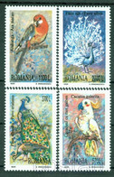 1999 Indian Peafowl,Cacatua,Ara Macao,Parrots,Peacock,Pavo Cristatus,Pavo Alba,Birds,Romania,Mi.5405/Y,4536,MNH - Peacocks