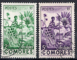 COMORES Timbre-poste N°4 & 5 Oblitérés TB  Cote : 2€00 - Used Stamps