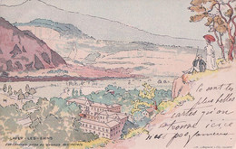 Lavey Les Bains VD Vu D'en Haut, Illustrateur A. H., Litho (323) - Lavey