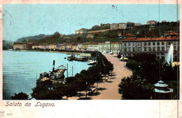 Lugano - Saluto Di Lugano - Souvenir De La Ville - 1907 - Suisse Switzerland - Lugano