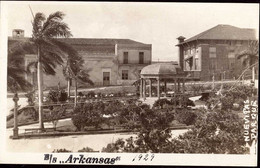 600619 | Postcard Of Nuevitas, Cuba. Visit Of The SS Arkansas 1929  | -, -, - - Cartas & Documentos