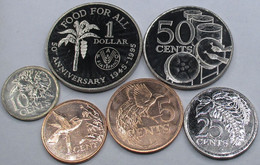 Trinidad & Tobago Different Years Set 6 Coins UNC - Trinidad Y Tobago