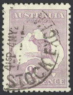 Australia Sc# 50 Used 1915-1924 9p Wmk Narrow Crown Narrow A Kangaroo & Map - Usados