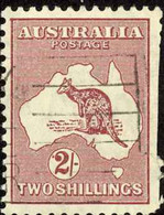 Australia Sc# 99 SG# 110 Used (a) 1929-1930 2sh Red Brown Kangaroo & Map - Usati