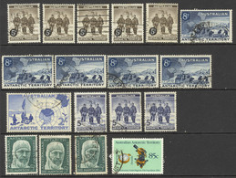 Australia Antarctic Territory (Assorted) Used Lot/18 1957-1984 - Used Stamps