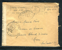 Enveloppe En FM Du Havre Pour Caen En 1940 Avec Contrôle Postal (CA  45) - F 79 - Guerra De 1939-45