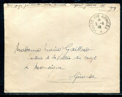 Enveloppe Du Sp 96 En FM Pour Monségur En 1940 - F 84 - 2. Weltkrieg 1939-1945