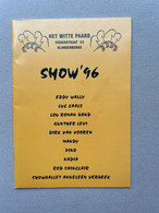 Programma - HET WITTE PAARD- Blankenberge Show 1996 - 33pp - 21 X 15 Cm Eddy Wally, Luc Caals, Lou Roman Band, Gunt Levi - Programme
