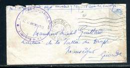 Cachet De Vaguemestre Sur Enveloppe En FM De Limoges Pour Monségur En 1939  - F 87 - Guerre De 1939-45