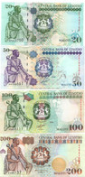 LESOTHO 20 50 100 And 200 Maloti 2009 4 BANKNOTES SET UNCIRCULATED - Lesotho