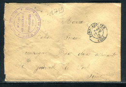 Cachet De L'Hôpital Auxiliaire 7 De Pont Audemer Sur Enveloppe En Fm Pour Joinville Le Pont En 1915 - F 112 - Guerre De 1914-18