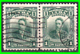 CUBA ( AMERICA DEL NORTE ) PAREJA DE SELLOS DEL AÑO 1910 LIDERES POLITICOS Y MILITARES - Usati