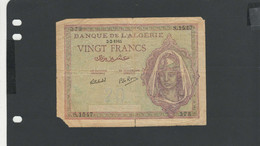 ALGERIE - Billet 20 Franc 1945 AB/G Pick-92b - Algerien