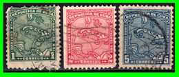 CUBA ( AMERICA DEL NORTE ) SELLOS DEL AÑO 1914 MAPA DE CUBA - Used Stamps